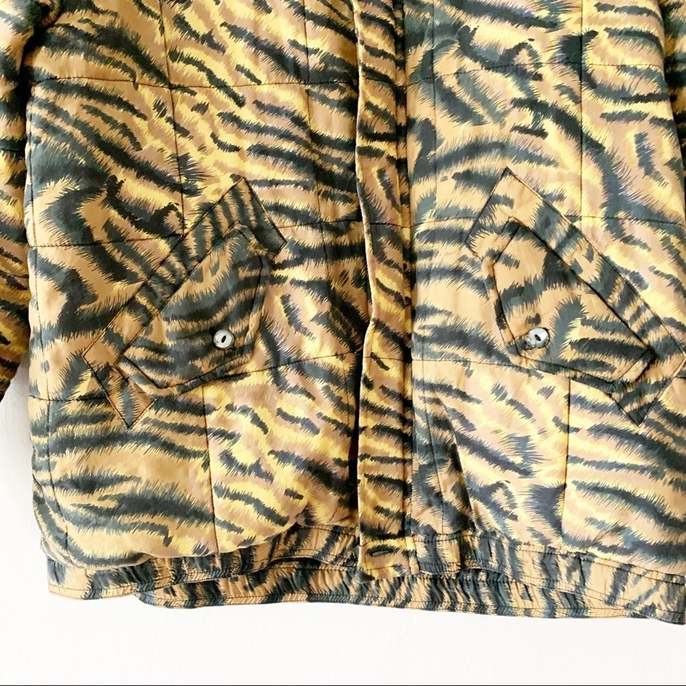 Clio Vintage 90s Animal Print Silk Jacket XL - Picture 6 of 11